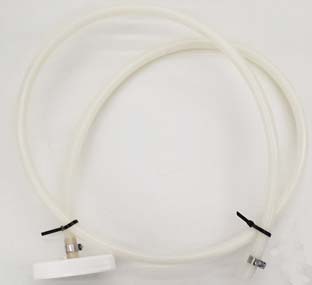 Fill Pump Hose Output Assembly (Nylon Tubing) with lid and hose clamp for standard 5 Gallon Laboratory Recyclers